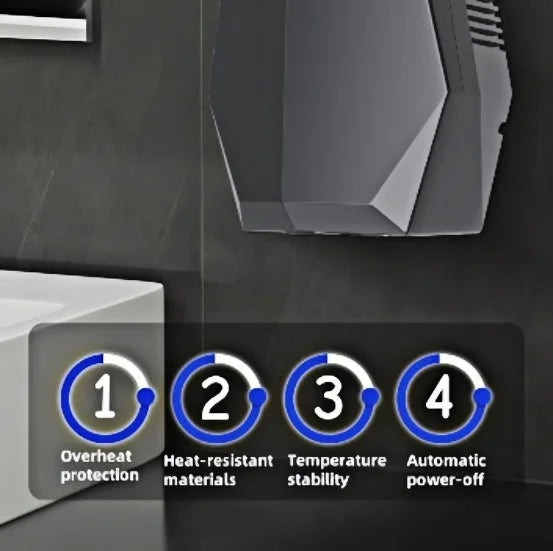 Wall-Mounted 1600W Powerful Hand Dryer