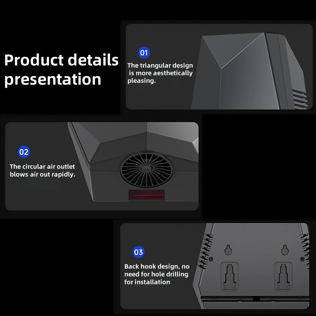 Wall-Mounted 1600W Powerful Hand Dryer