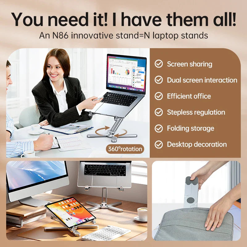 360° Rotation Foldable Laptop Stand
