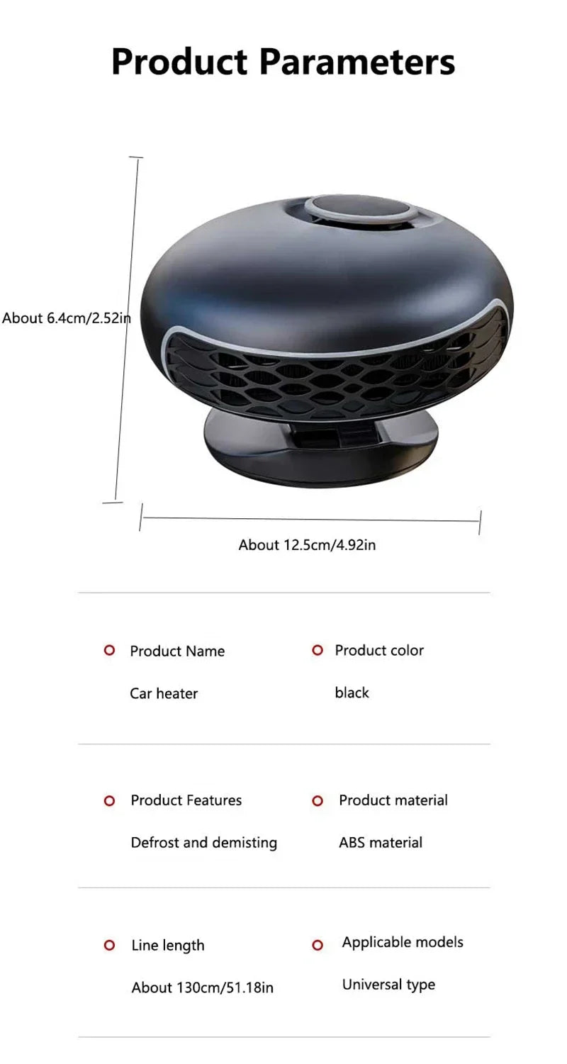360°rotation 12v/24v Car Heating and Cooling Device
