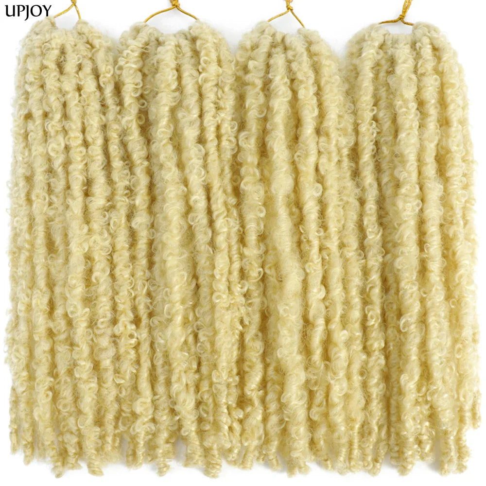 14 12 inch Butterfly Faux Locs Crochet Hair Braids Pre looped Distressed Goddess Butterfly Soft Locs Crochets Braids Cheveux Lok